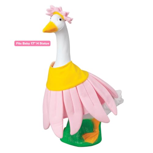 Fox Valley Traders Gaggleville Pink Daisy Baby Goose Outfit, Fits Baby 17" H Statue, by Fox Valley Traders - Image 2