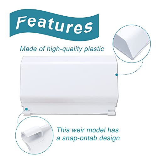 RM Romansk Romansk Pool Skimmer Flapper Door Replacement for Pentair 85001500 Admiral Skimmer S-20, Exact Vinyl Weir Gate Assembly, 8 x 1 x 5 Inches White Weir Gate Assembly, Flapper Assembly Pool Accessories - Image 2
