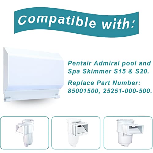RM Romansk Romansk Pool Skimmer Flapper Door Replacement for Pentair 85001500 Admiral Skimmer S-20, Exact Vinyl Weir Gate Assembly, 8 x 1 x 5 Inches White Weir Gate Assembly, Flapper Assembly Pool Accessories - Image 4