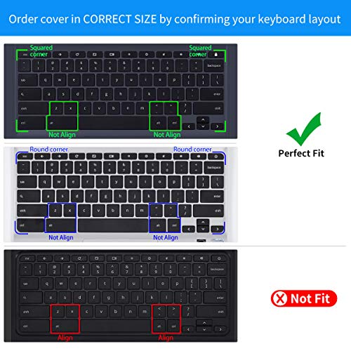 CaseBuy Keyboard Cover for HP Chromebook X360 14a-ca/na/ne 14a-na0226nr 14a-ne0013dx na1043cl na0010nr 14b-cb0010nr, HP Chromebook 11 11A-NB0013DX/G7 EE/G6 EE/G2/G3/G4/G5 Skin, Rainbow - Image 2