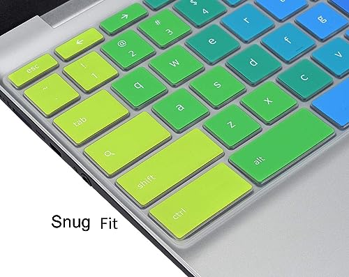 CaseBuy Keyboard Cover for HP Chromebook X360 14a-ca/na/ne 14a-na0226nr 14a-ne0013dx na1043cl na0010nr 14b-cb0010nr, HP Chromebook 11 11A-NB0013DX/G7 EE/G6 EE/G2/G3/G4/G5 Skin, Rainbow - Image 4