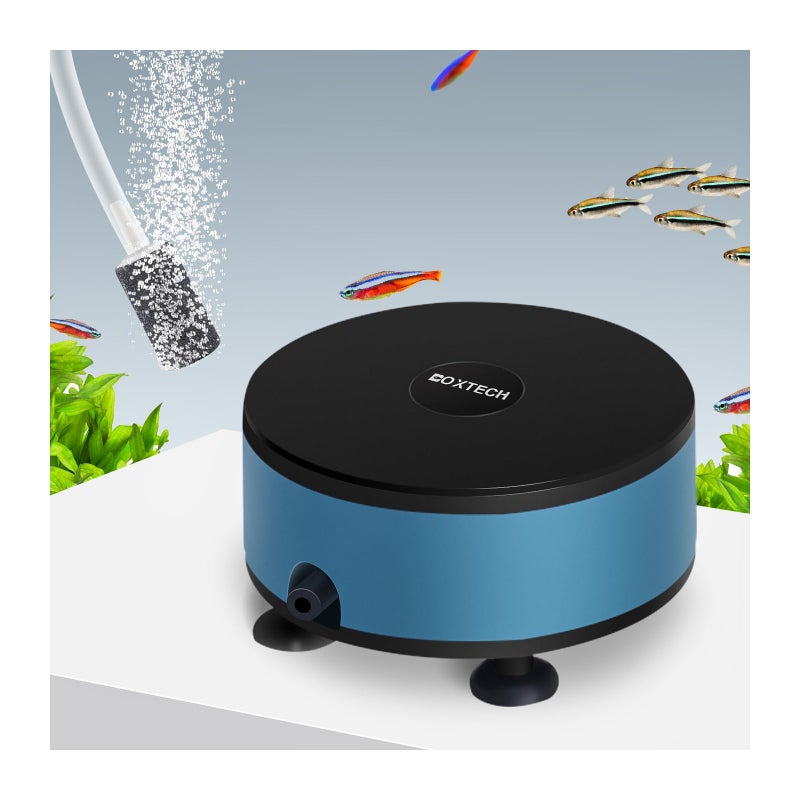 UPETTOOLS Mini Aquarium Air Pump, Quiet Fish Tank Oxygen Pump Portable USB Air Pump Aquarium Bubbler Kit with Air Stone and Airline Tubing for 1.5-7 Gallon Fish Tanks - Image 1