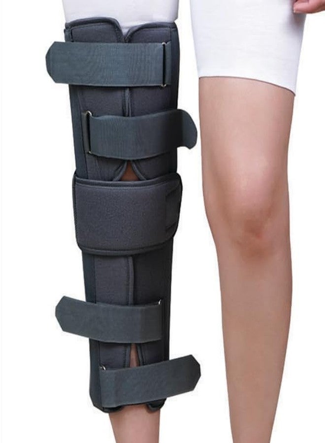 KUDIZE Knee Immobilizer Brace for Knee support for dislocation injuries ligament tear wraparound knee stabilizer splint for men & women (LARGE) - Image 1