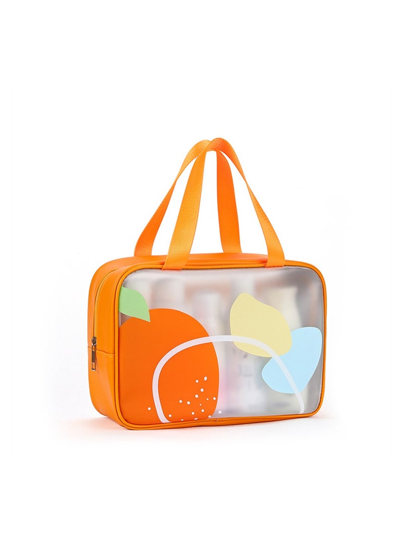 Waterproof Makeup Toiletry Bag Large Capacity Travel Pouch with Handle Dry Wet Separation Shower Caddy for Women - Image 1