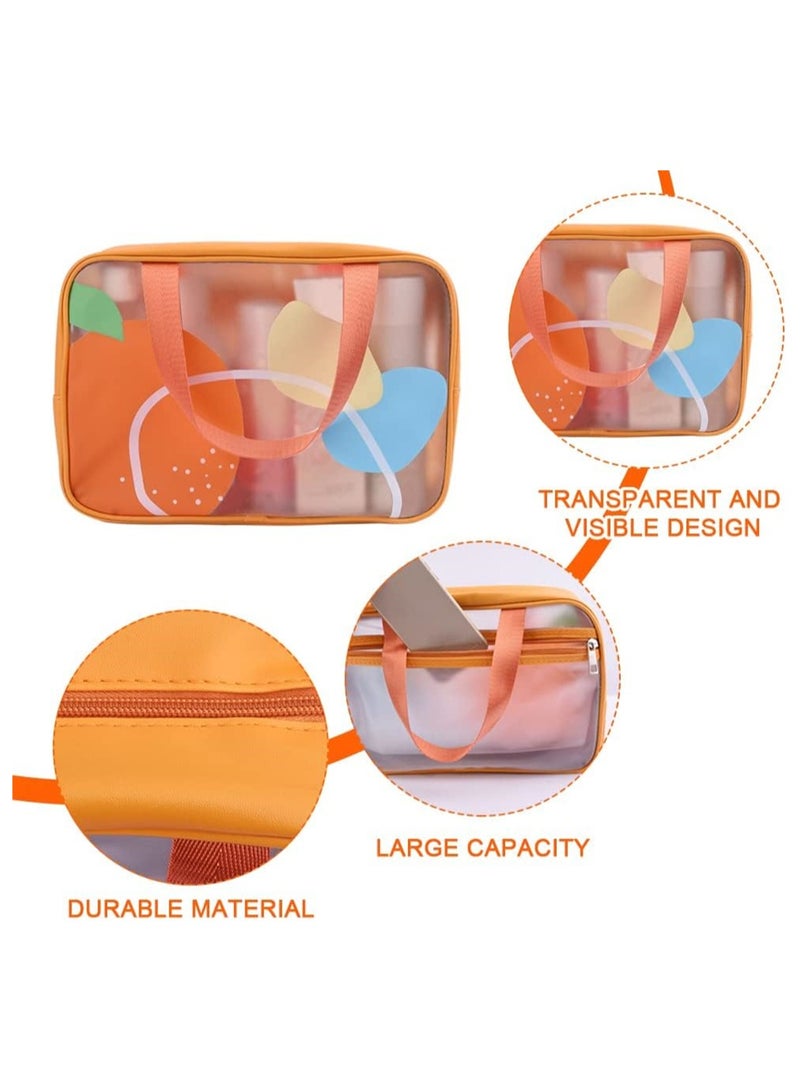 Waterproof Makeup Toiletry Bag Large Capacity Travel Pouch with Handle Dry Wet Separation Shower Caddy for Women - Image 3