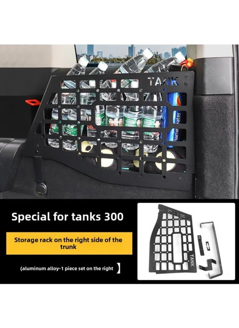 Tank 300 Trunk Storage Rack Left And Right Storage Rack Aluminum Alloy Tail Box Hanging Net Cross Rack Special Accessories For Retrofitting-Color:Installation Tools Are Provided On The Right Side Of The Tank 300 Rear Trunk Storage Rack-Specifications:Standard