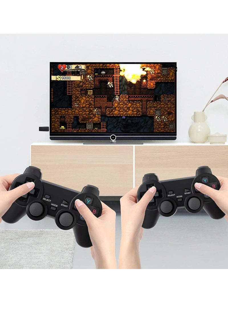Integrated retro 4K game console with dual 2.4G wireless controllers, plug-and-play video game stick, built-in 3,500 games, 9 classic emulators, high-definition HDMI output for TV - Image 2