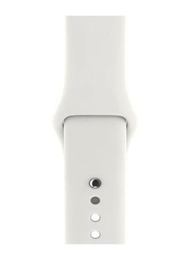 Perfii Solid Silicone Replacement Band For Apple Watch Series 5/4/3/2/1 Off White - Image 1