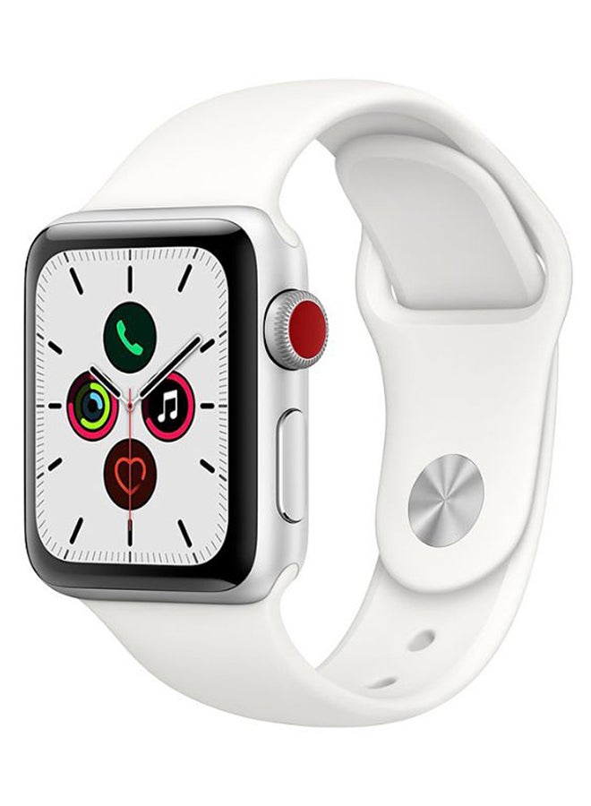 Perfii Solid Silicone Replacement Band For Apple Watch Series 5/4/3/2/1 Off White - Image 2