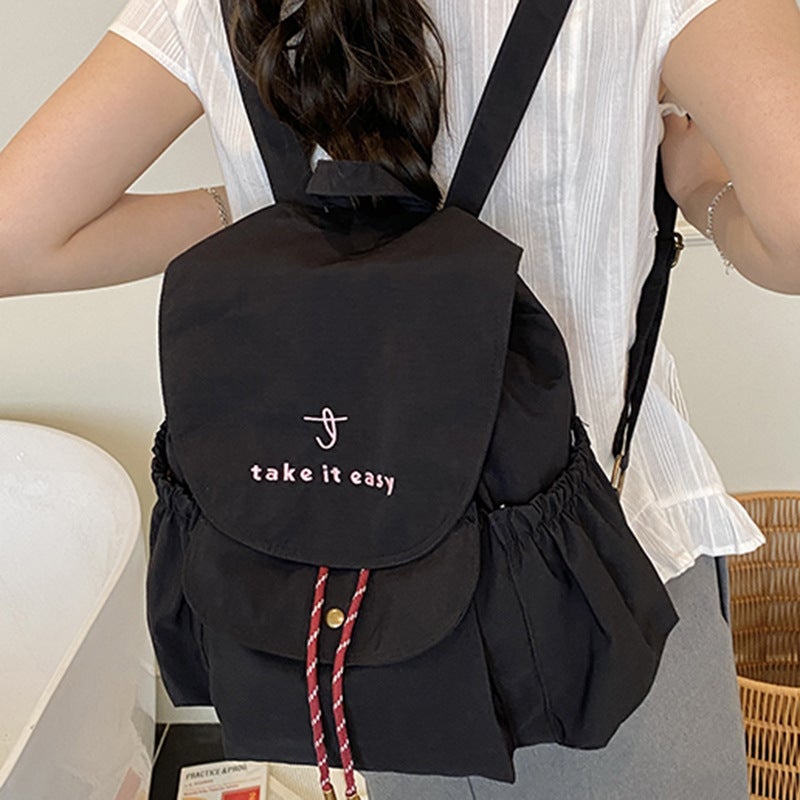 Women's Canvas Backpack 2025 Summer Korean Trendy Campus Large Capacity Casual School Bag - Image 4