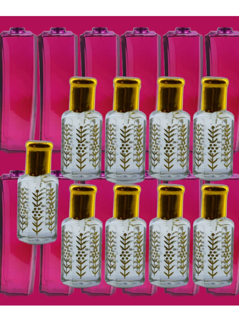 9 قطع زيت عطر اسكادا مغنسيوم  نسائي الشفاف الأصلي 12مل