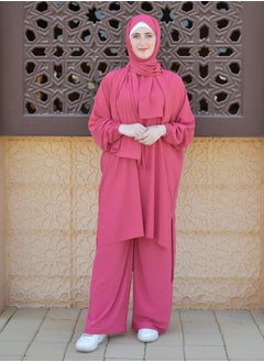 DAMAS COLLECTION P101-umrah essentials Jilbab for women with tow style Skirt or Trouser -4 piece Prayer Clothes for Muslim Women-Islamic Abaya Dress Outfit maxi with scarf and small bag- Modest suit Women  - Image 1