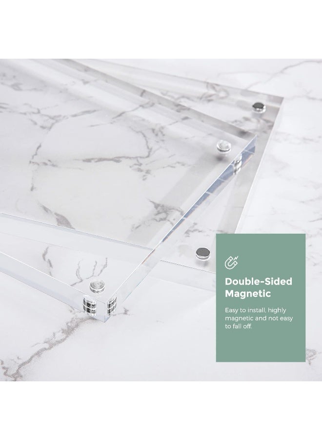 Syntrific 5x7 Acrylic Photo Frame 5Pack Premium Acrylic Photo Frame Magnetic Picture Frames Clear - Image 4