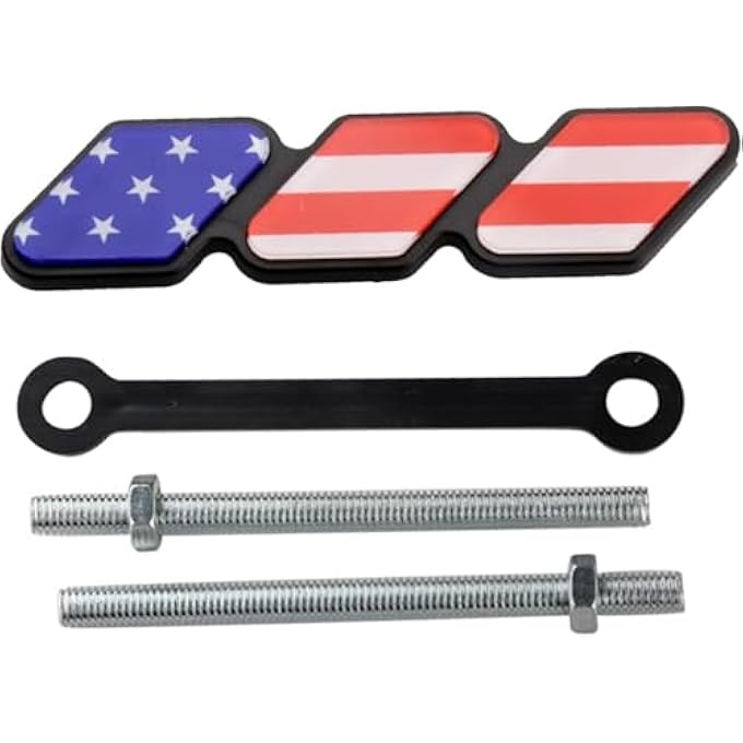 rayihni American Flag Grille Badge Emblem Trd Style TriColor Decor Compatible With Toyota Fj Cruiser 4Runner Tacoma Tundra - Image 1