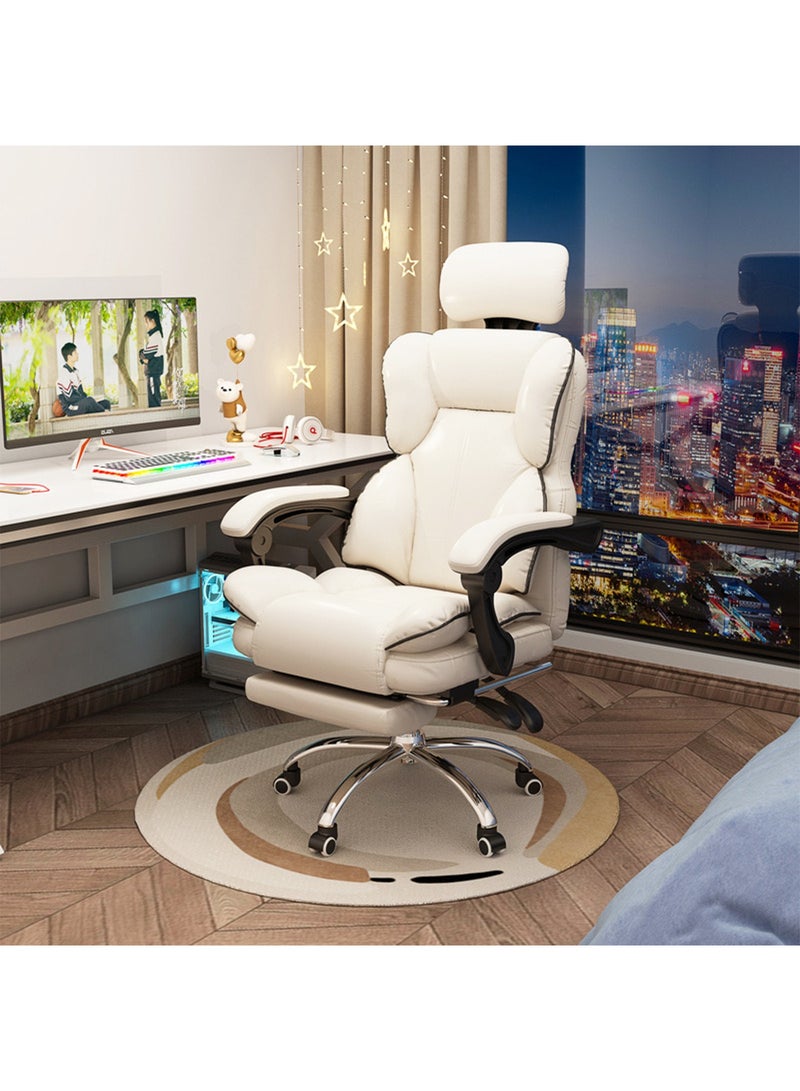 GT-Wheel Ergonomic Desk Computer Chair High Back Gaming Office Chair with Lumbar Support Adjustable Swivel Retractable Footrest and Arm-Rest - Image 3