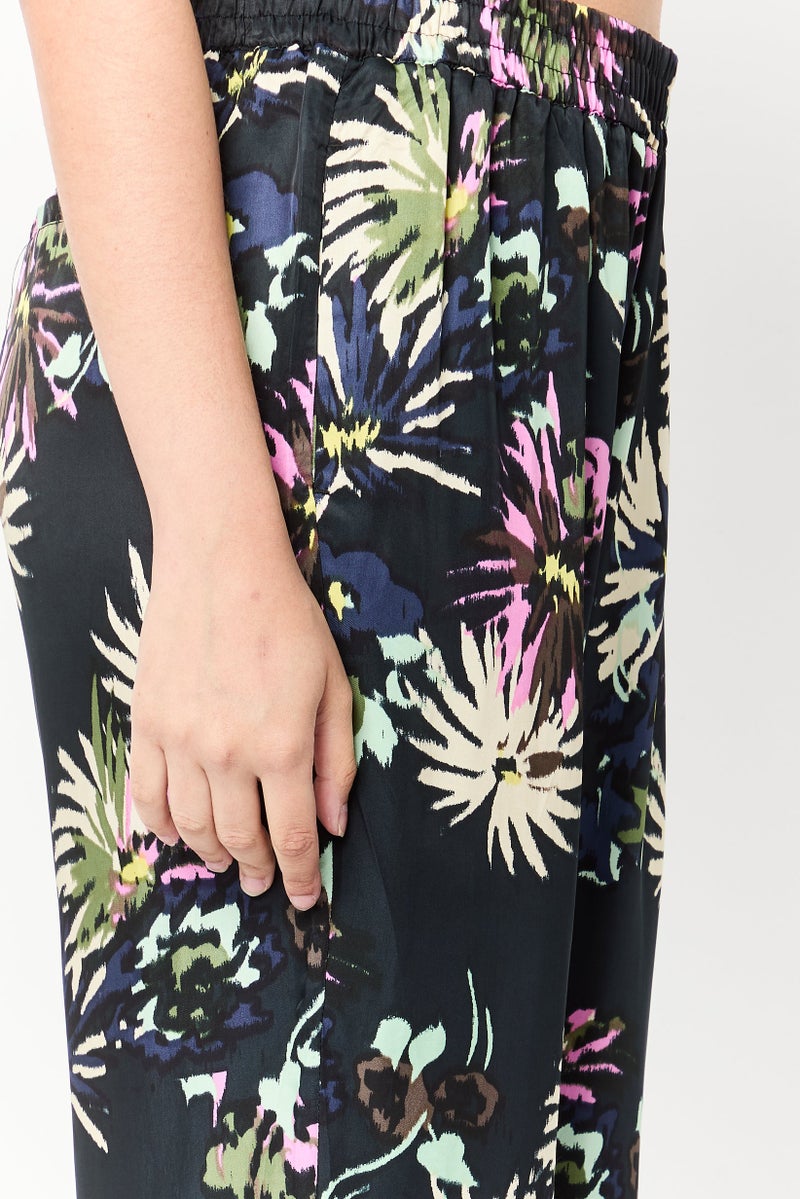 Soda Women Regular Fit Mid Rise Wide Leg Pants, Multicolor - Image 3