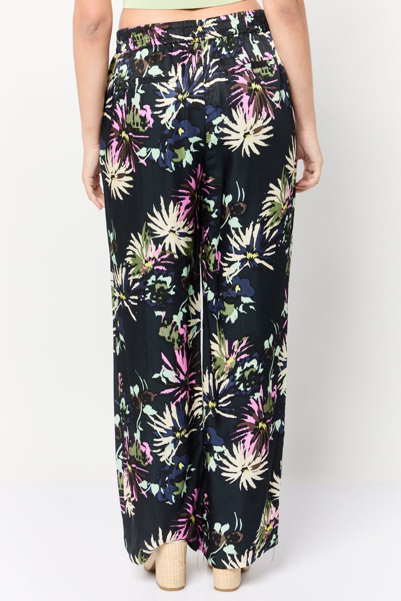 Soda Women Regular Fit Mid Rise Wide Leg Pants, Multicolor - Image 4