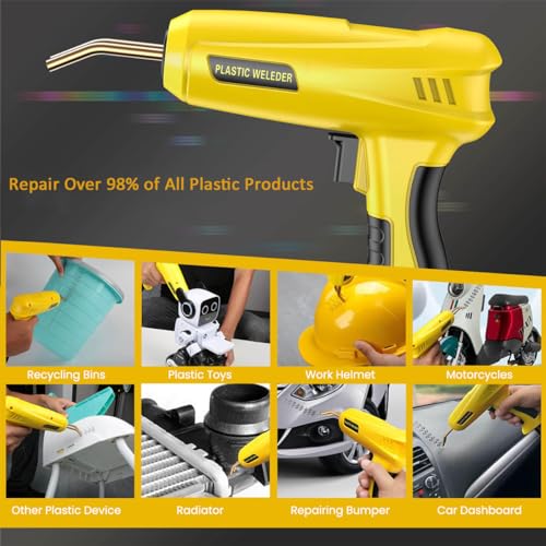 Serplex® 200W Plastic Welder Welding Machine Hot Stapler Kit, Plastic Welder Gun with Light, Car Bumper Repair Kit with 200PCS Stapler Staplers Plastic Welder & Soldering Iron Gun Plastic Repair Kit - Image 5