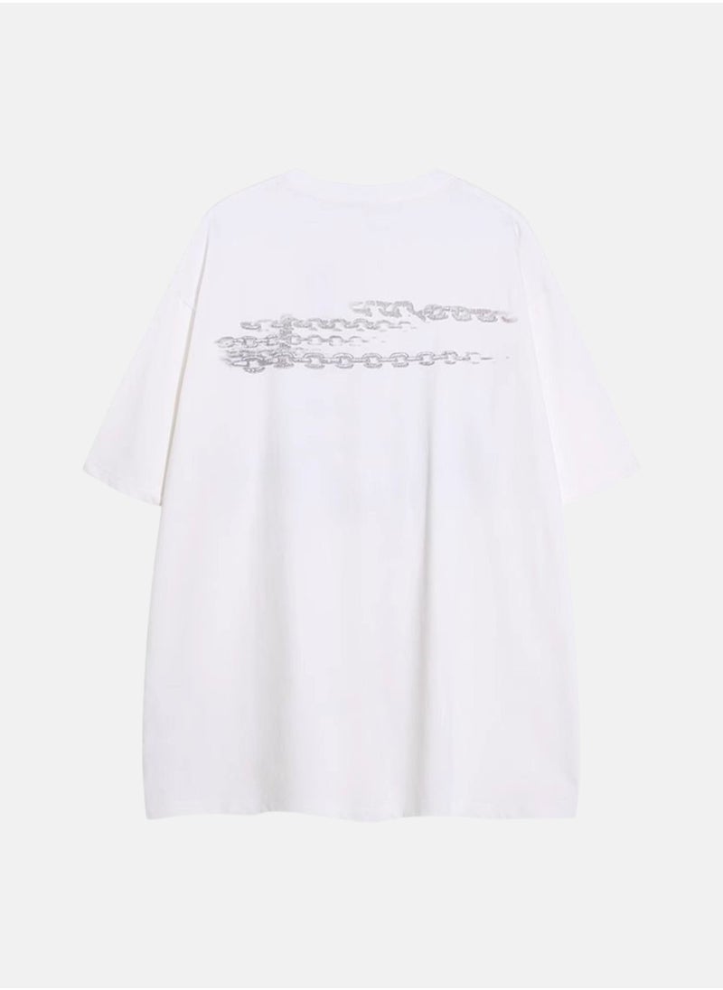 Thirty-One Code Data White Spider Printed Oversized T-shirt  - Image 2