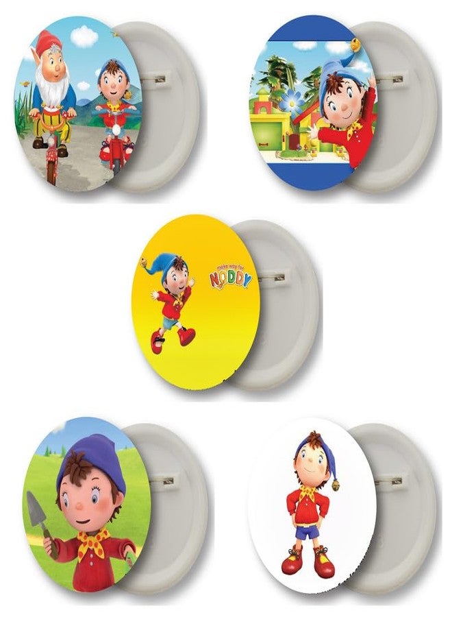 D2C 90's Cartoon Noddy Badges, Multicolor, 5+ Years, Pack of 5 - Image 1