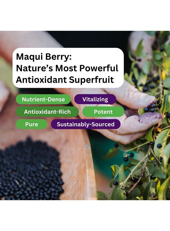 Paradise Herbs, Organic Maqui Berry Extract, 400 mg, Fresh, Freeze-Dried Concentrate for Superior Potency, Non-GMO, Vegan, 60 Capsules - Image 4