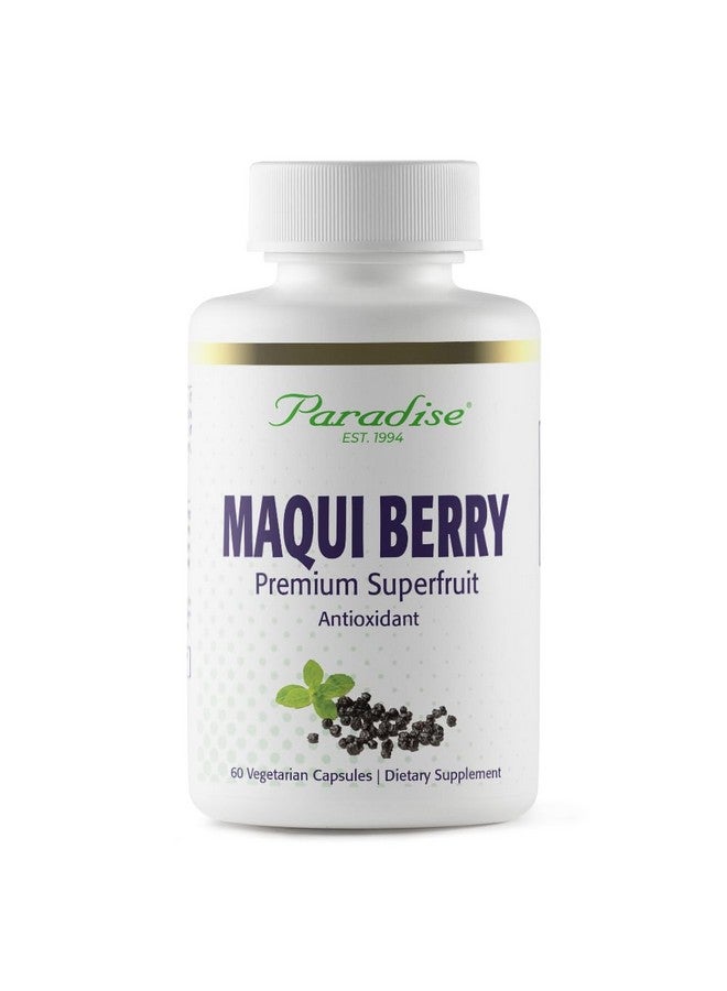 Paradise Herbs, Organic Maqui Berry Extract, 400 mg, Fresh, Freeze-Dried Concentrate for Superior Potency, Non-GMO, Vegan, 60 Capsules - Image 1