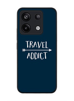 Stylizedd Rugged Black Edge Case for Xiaomi Redmi Note 13 Pro 5G, Slim fit Case Flexible Anti Drop TPU Gel Thin Cover -  Travel Addict  - Image 1