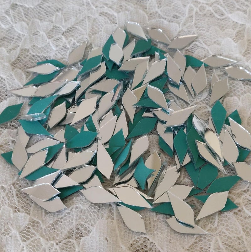 ilika9 Premium Shape Mirror for Lippan Art Leaf 7 17mm 100 GMS 550 pcs - Image 1