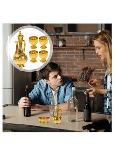 Excefore Buddhist Golden Offering Cup, 1 Set of Golden Water Offering Cups with Kettle, Chalice Cup, Mini Chalice Goblet, Turkish Tea Set Decorative Cup with Kettle for Tea Table Decor  - Image 5
