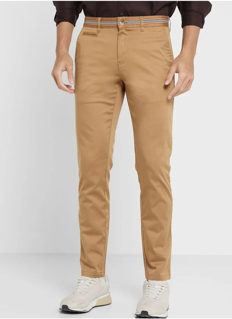 Thomas Scott Thomas Scott Men Brown Slim Fit Chinos Trousers