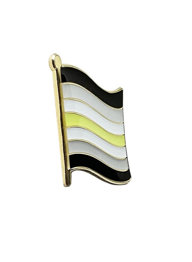 PinMaze دبوس علم فخر اللاجنسيين - بروش علم اللاجنسية - شارة مجتمع الميم - Image 1