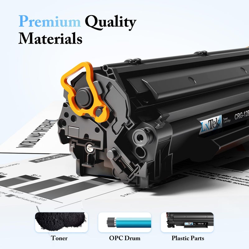 LxTek Compatible Toner Cartridge Replacement for Canon 128 CRG128 Toner Cartridgs Compatible with Canon ImageCLASS D530 D550 D550 MF4890DW MF4880DW MF4770N Faxphone L100 L190 Laser Printers (2 Black) - Image 5