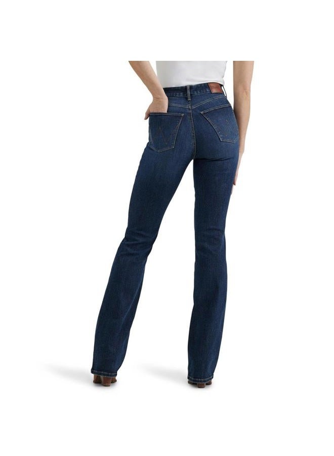 Wrangler Women's High Rise Bootcut Jeans, Denim, 28W x 34L - Image 1