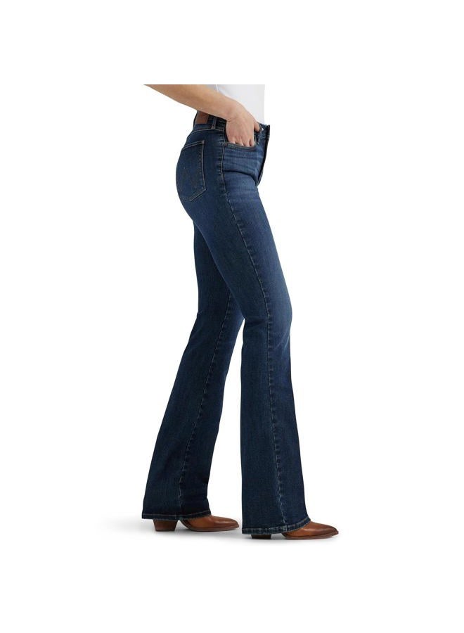 Wrangler Women's High Rise Bootcut Jeans, Denim, 28W x 34L - Image 2