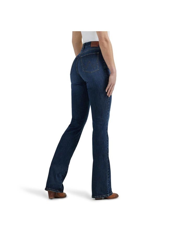 Wrangler Women's High Rise Bootcut Jeans, Denim, 28W x 34L - Image 4