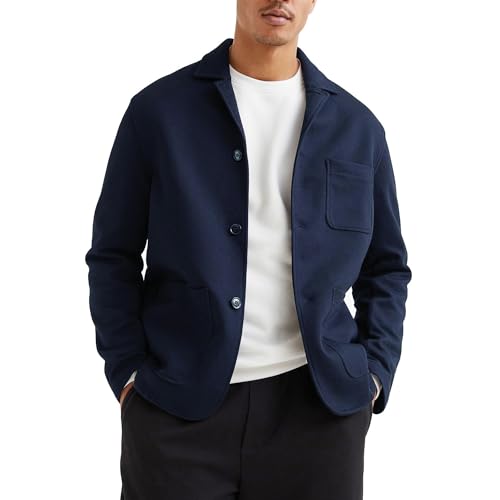 WZIKAI Men's Casual Sport Coat Jacket Regular Fit Lightweight Suit Jacket for Men Navy Blue XL - Image 1
