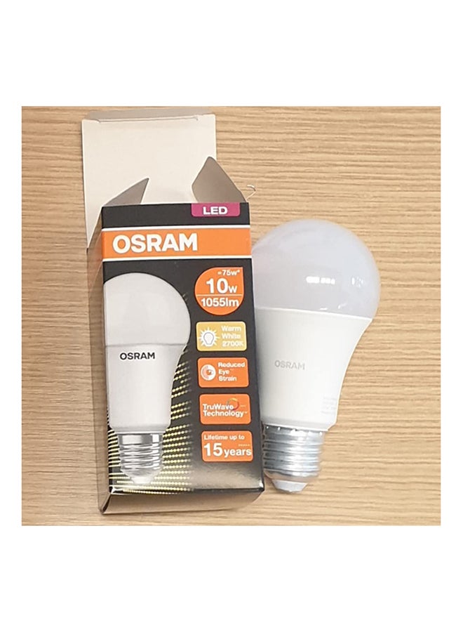 OSRAM 10-Piece E27 Value Classic A75 Warm White 10W Frosted Screw Base 2700K LED Bulb - Image 3