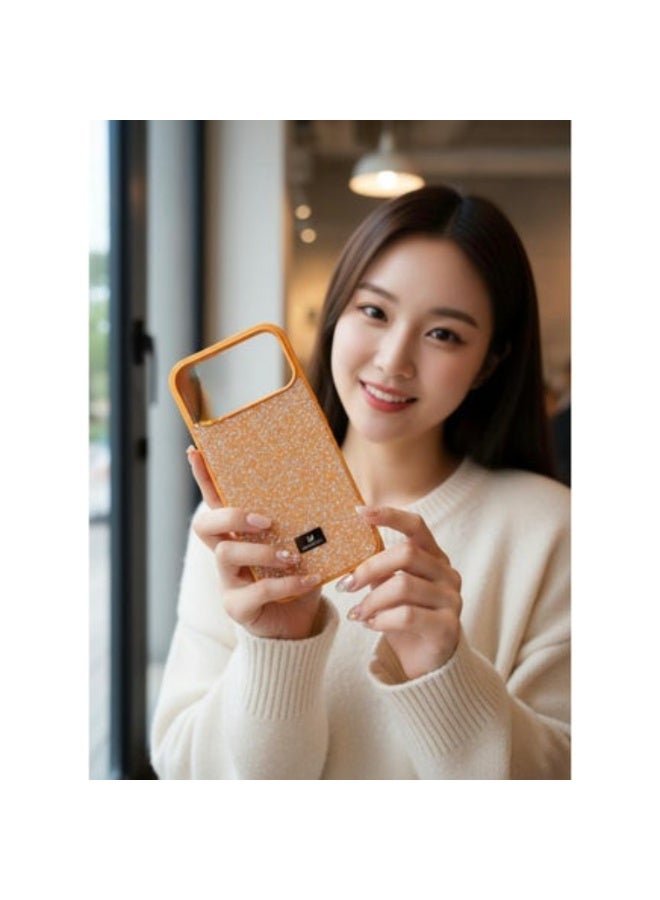 SWAROVSKI iPhone 17 Pro Max Orange Swarovski Crystal Fabric Case