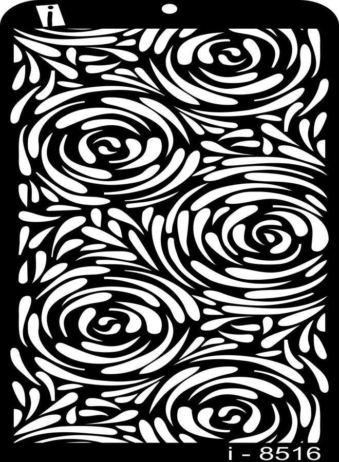 iCraft Decorative Layering Template Stencil i-8516 Size 4" x 8" Re-Usable Used for Painting, Journaling, Mix-Media, Wall Painting and Other Decorative Purposes. Pack of 1 Pcs - Image 1