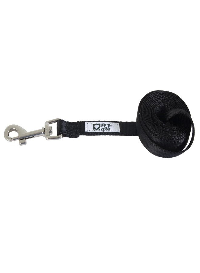 Pet Zone Dog Leash, Medium for Pets Up to 50 lbs, 18" to 27" (45.7 cm to 68.6 cm), Solid Black, Pack of 1 - Image 2