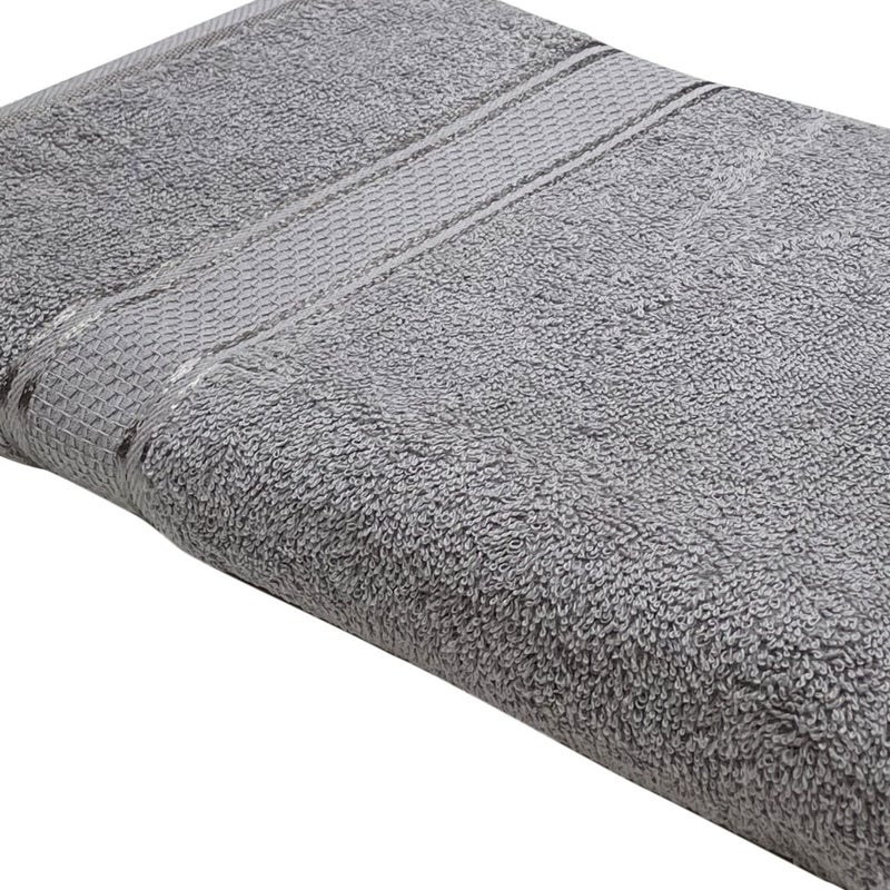 STAMIO Cotton 425 GSM Bath Towel for Men and Women, 70 X 140 CM | Extra Soft & Absorbent Large Size Towels for Bathing, Home, Salon, Hotel use | Drizzle Grey - Image 4