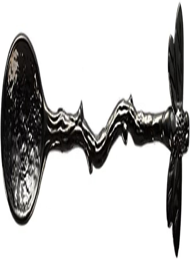 WaigN Gun Black Retro Dragonfly Coffee Teaspoon Stainless Steel Tableware Creative Sugar Spoon Tea Stir Bar, Dessert, Cake, Long Handle Kitchen Gadget Antique, Teaspoons - Image 1