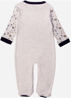 Babies Basic BabiesBasic 100% cotton Printed Long Sleeves Jumpsuit/Romper/Sleepsuit for babies, 3-6 Months , Grey  - Image 2