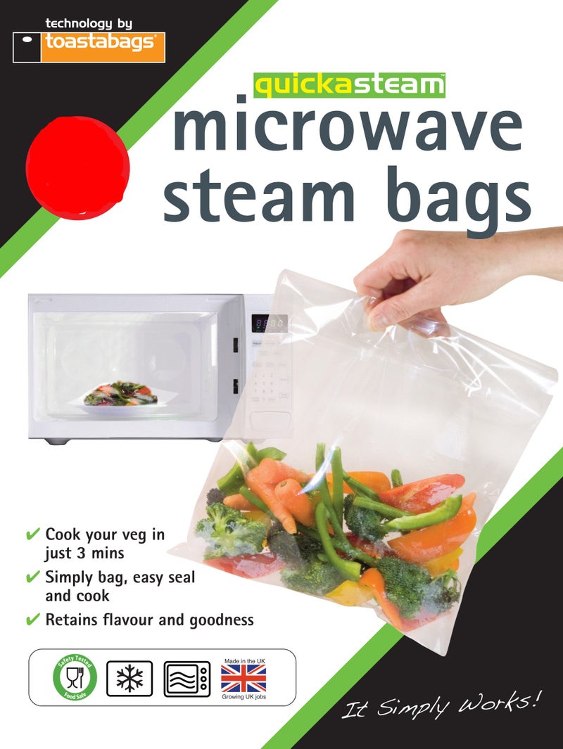toastabags Toastabags Microwave steam Pack of 100 Medium Bags 21 x 165 x 175 cm 