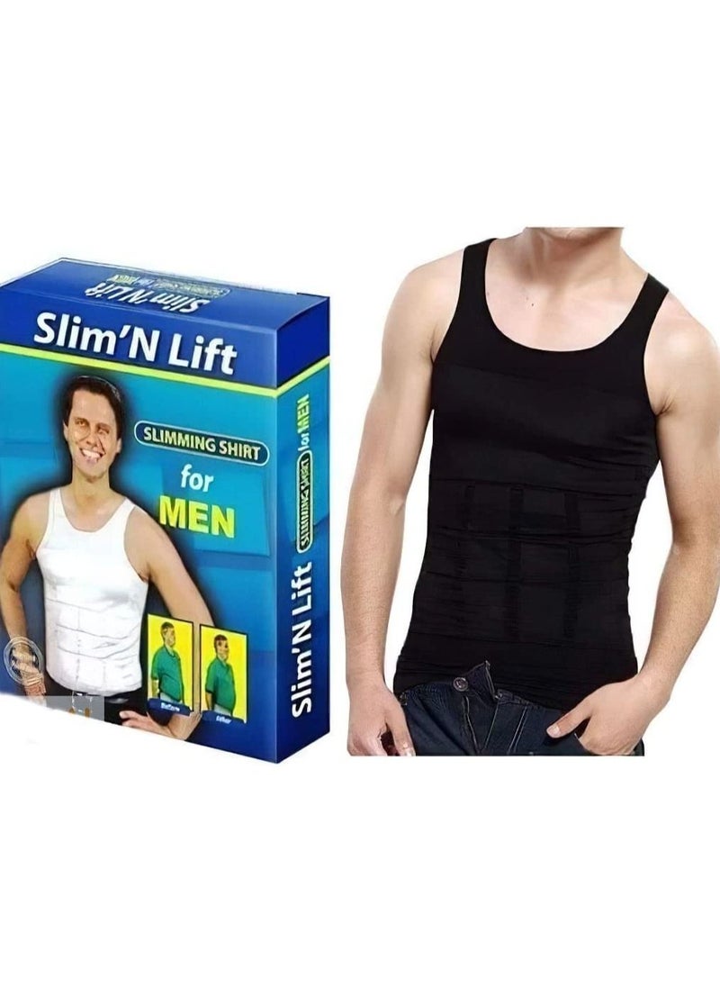 SLIM'N LIFT - N Lift Slimming Shirt For Men- Black - Image 1