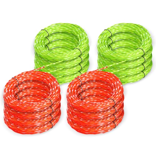 YWTESCH 8 Pack AL2420PD 0.095’’ Replacement Twisted Trimmer Lines Compatible with All EGO 15-Inch String Trimmers, 112 FT Dual Color Pre-Cut Heavy Duty Weed Wacker String for EGO Line Trimmers - Image 1