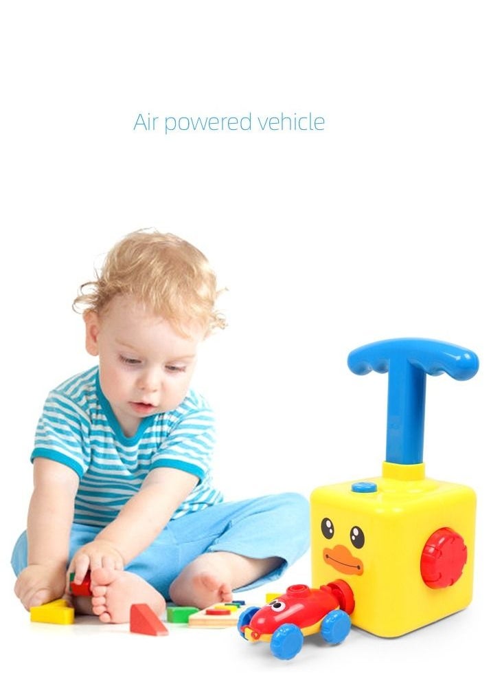 Soofam - Balloon Launcher Toy Set, Power Balloon Racer Car Toy,Balloon Powered Launch Car, Aerodynamic Cars Stem Toys Yellow duck - Image 1