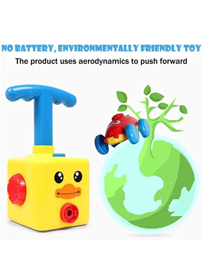 Soofam - Balloon Launcher Toy Set, Power Balloon Racer Car Toy,Balloon Powered Launch Car, Aerodynamic Cars Stem Toys Yellow duck - Image 1