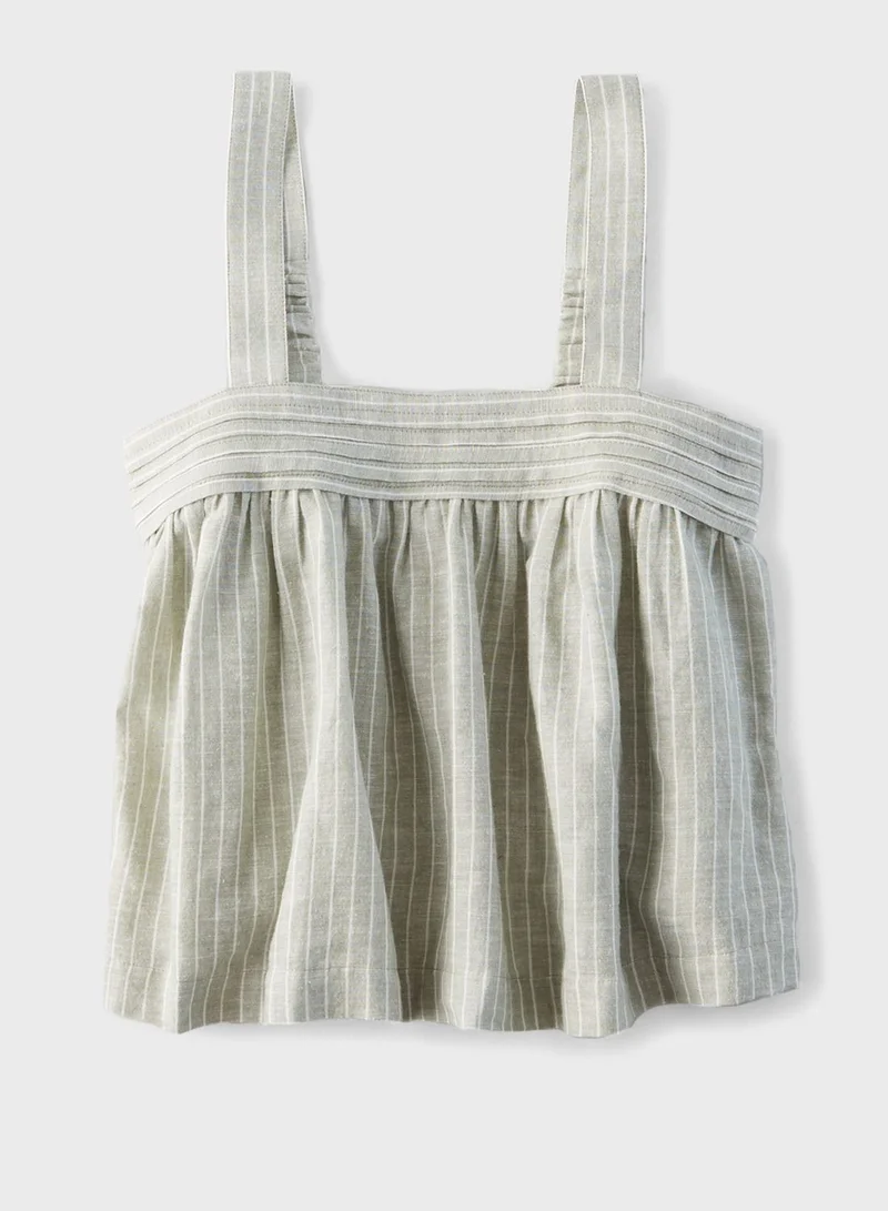 American Eagle Striped Crop Cami Top