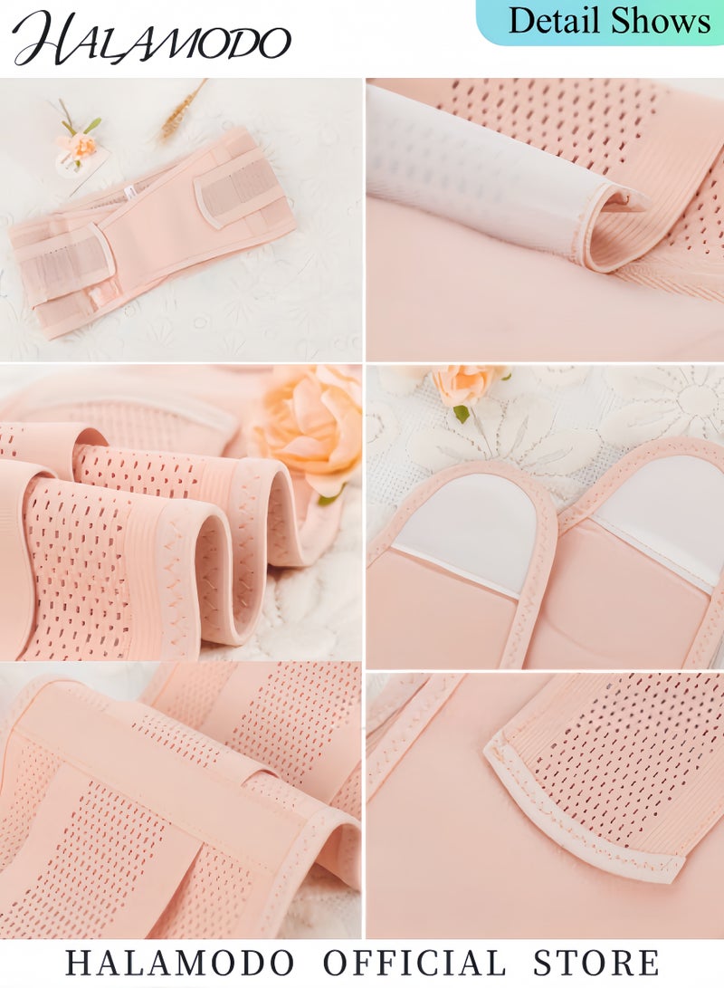 HALAMODO Postpartum Girdle Postpartum Belly Band Set C-Section Recovery Belly Support Abdominal Binder Post Surgery Girdle Belly Band Shapewear  - Image 2